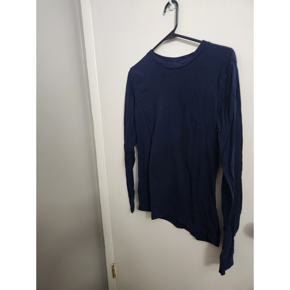 George Mens Long Sleeve Crewneck T-Shirt Navy Blue Small 34-36 RN52469